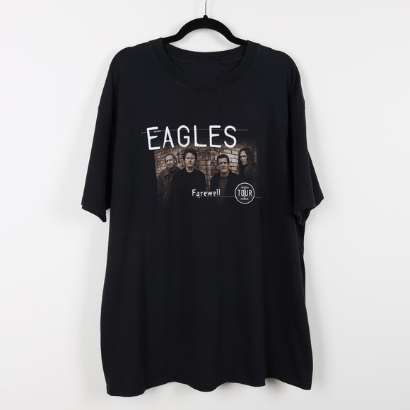 Vintage Y2K Eagles Farewell Tour 2005 Black Graphic  T-Shirt - Picture 1 of 4
